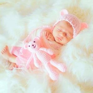 🐻 Pink Bear Knit Newborn 🐻 Halloween Costume 🎃 Photography Outfit 📸